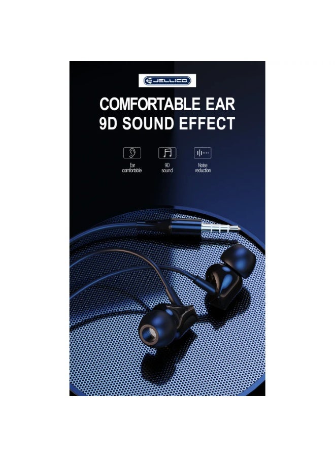 Jellico CT28 In-Ear Earphones with 3.5mm Jack, Black
