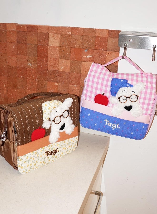 Tagi. Haha Cosmetic Bag Toiletry Bag Travel Makeup Bag (Citrus Chocolate) - Image 3