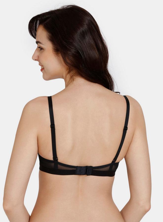 Zivame Lace Detail Balconette Bra with Hook and Eye Closure - Image 2