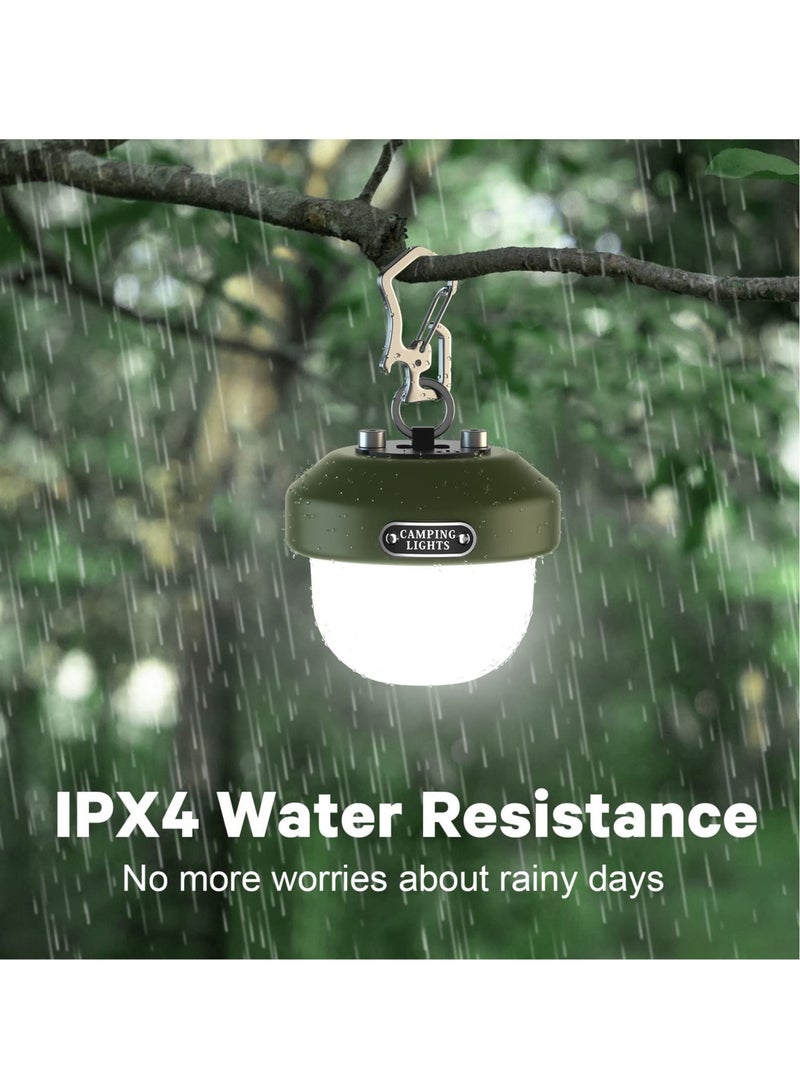Camping Lantern Rechargeable Portable Waterproof and Multifunctional Light with 6 Modes 150 Lumens for Hurricane Survival Hiking - Image 3