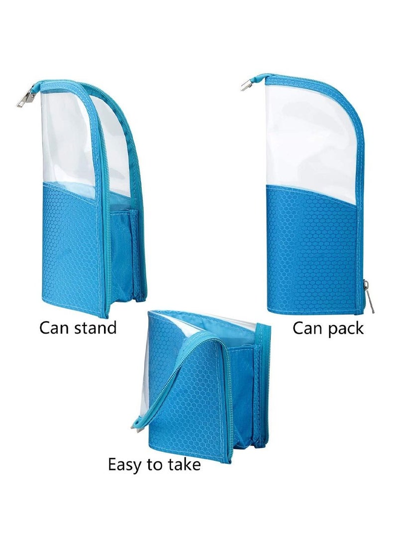 MARGOUN حافظة فرش المكياج منظم حقيبة قلم متعددة الوظائف شفافة مستحضرات التجميل حقيبة أدوات التجميل والقرطاسية - Image 3