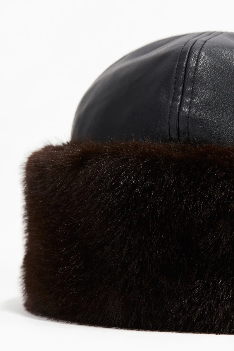 H&M Fluffy-Trim Coated Hat
