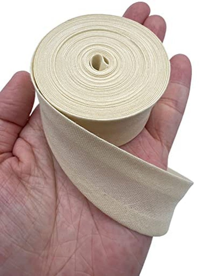 PEPPERLONELY 5 Yards 25mm (1 Inch) 100% Cotton Single Fold Bias Type Bias Binding for Sewing and Hemming Ribbon - Cream - Image 3