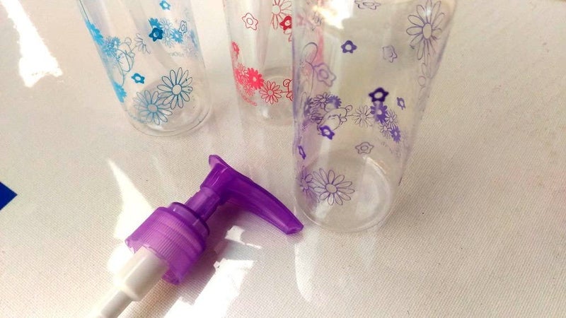 AISHU AISHU 100ml Empty Printed Bottle for Sanitizer/Lotion/Cream/Soap Dispenser (Multi Purpose) with Pump Action and Safety Lock - (Set of 3 pc)  - Image 5