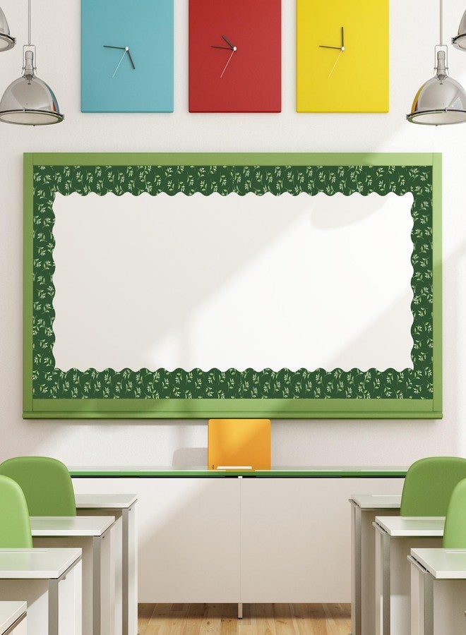 Whaline 69Ft Greenery Bulletin Board Borders Watercolor Eucalyptus Self-Adhesive Border Trim for School Classroom Office Wall Chalkboard Decoration - Image 5