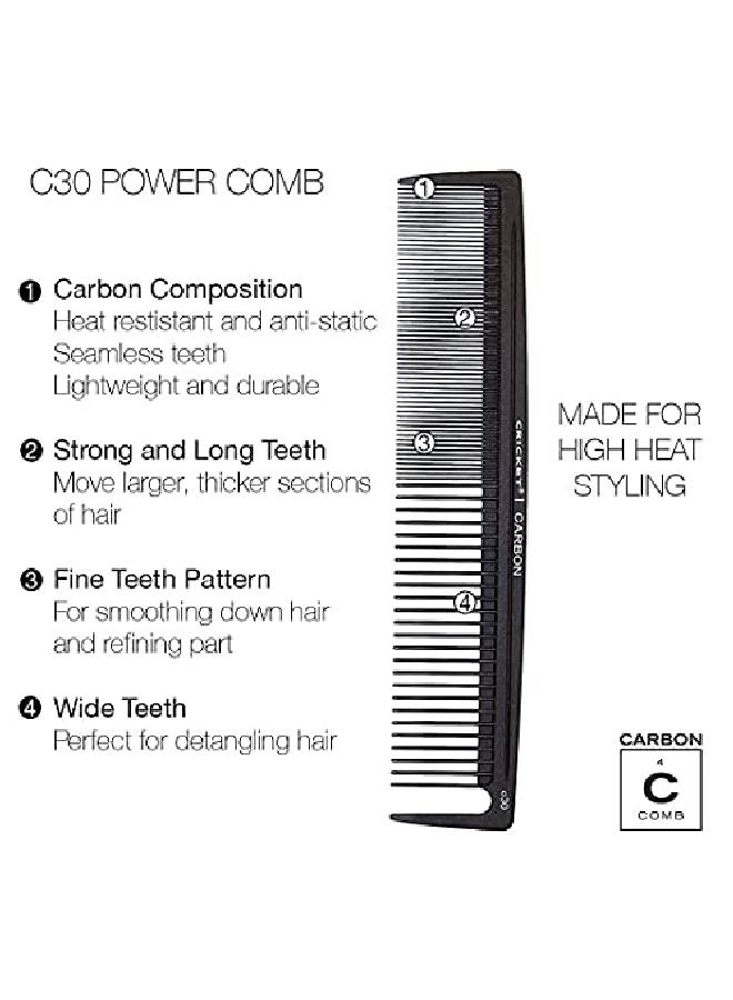 Cricket C30 Professional Hair Stylist Carbon Comb Antistatic Heat Resistant Styling Detangling Sectioning Combs For All Hair Types - Image 4