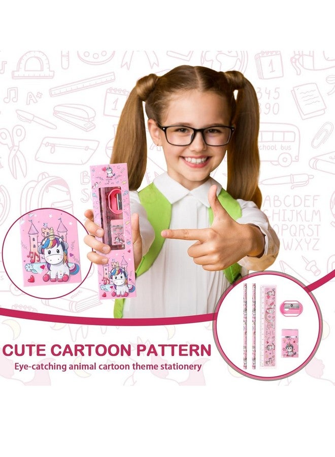 SILLYME 6pcs Stationery Set for Return Gifts Birthday Party for kids - Pencil , scale , eraser - Best Birthday Return Gifts for Kids in Bulk - Return Gifts for Kids Age 3 4 5 6 7 8 12 - Image 4