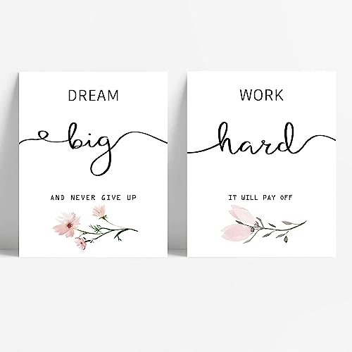 Howwii Inspirational Wall Art for Bedroom, Motivational Office Wall Art Decor, Framed Canvas Wall Art for Women, Girls, Positive Affirmations Quotes Prints, Set of 6PCS, 8"x10", FRAMED - Image 4