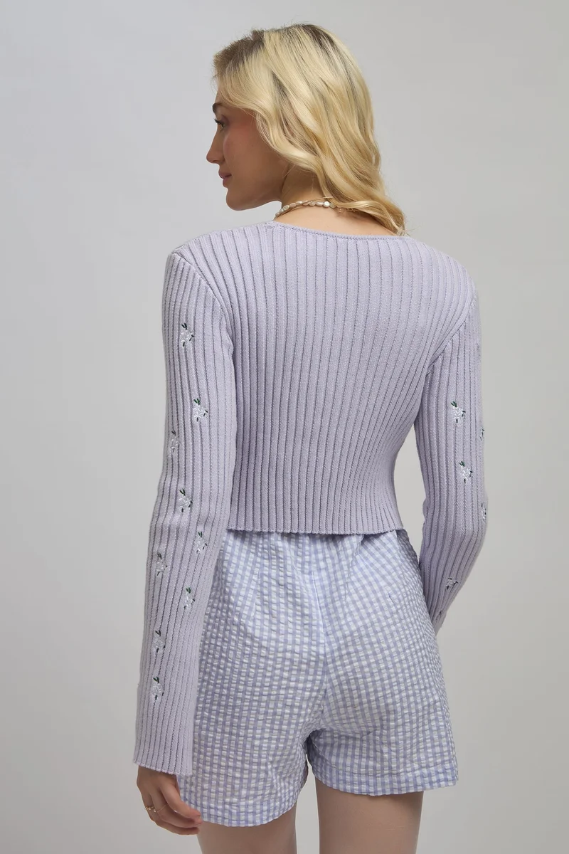 Virgio Virgio Rubie Cotton+ Frontopen Embroidery Tieup Top