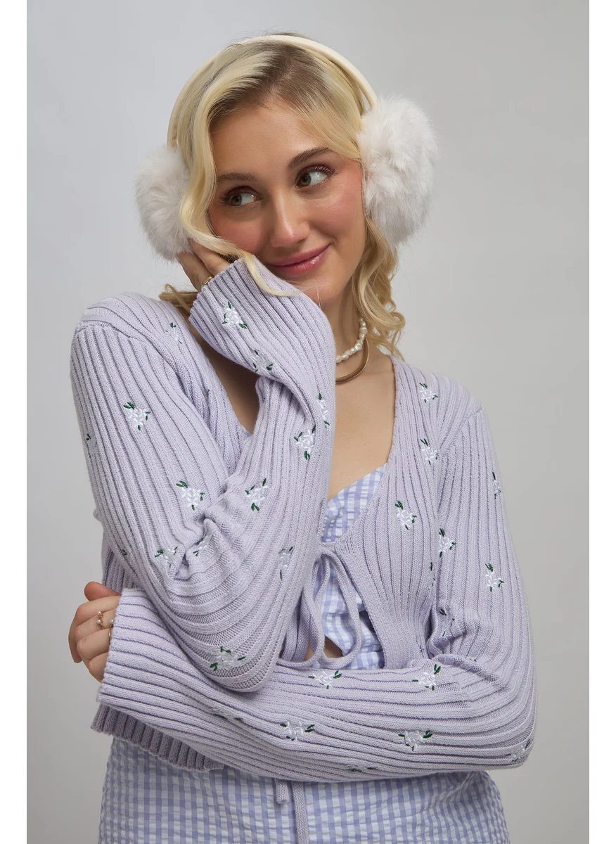 فيرجيو Virgio Rubie Cotton+ Frontopen Embroidery Tieup Top