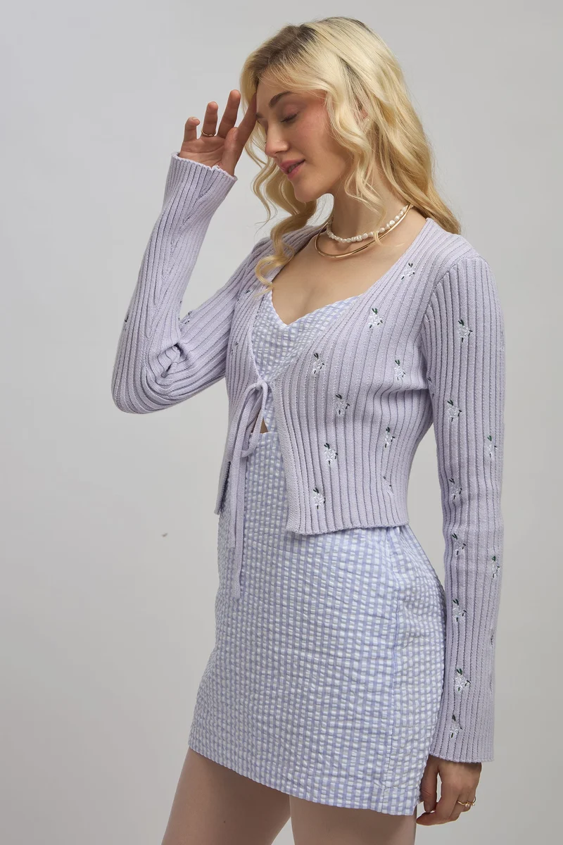 Virgio Virgio Rubie Cotton+ Frontopen Embroidery Tieup Top