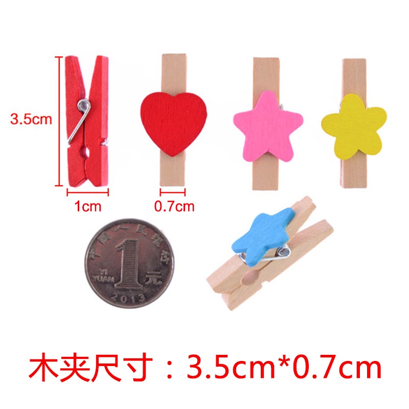 Love Note Po Clip Hemp Rope Po Clip Wooden Clip Po Clip Po Clip Wall Clip Clip - Image 5