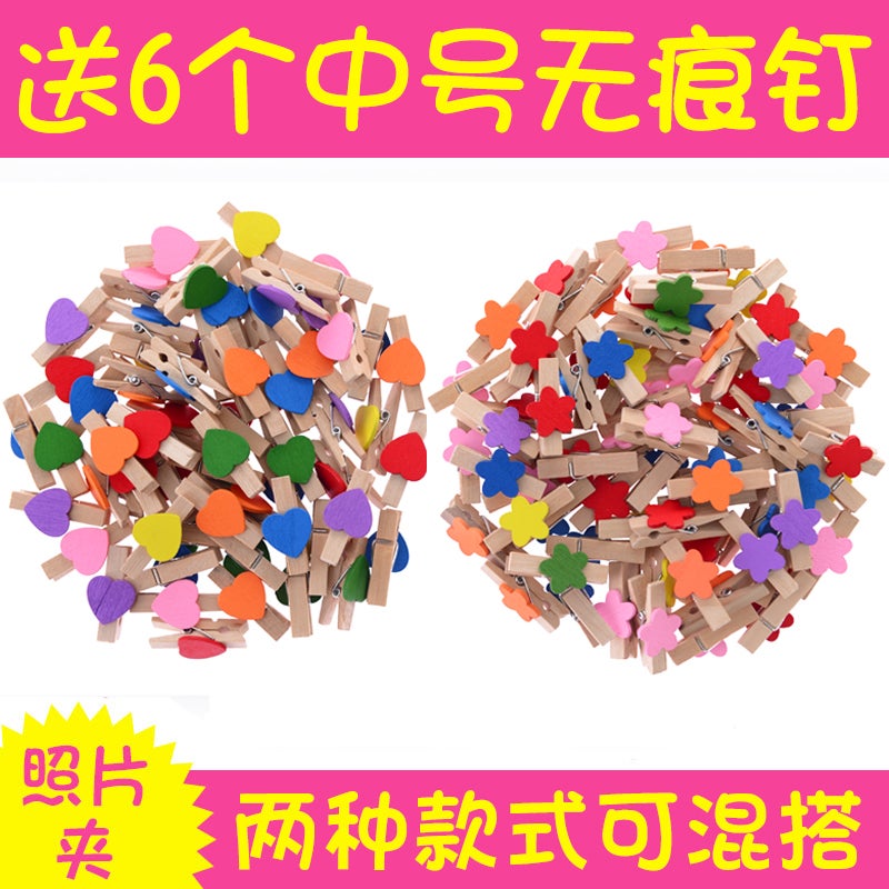 Love Note Po Clip Hemp Rope Po Clip Wooden Clip Po Clip Po Clip Wall Clip Clip - Image 2