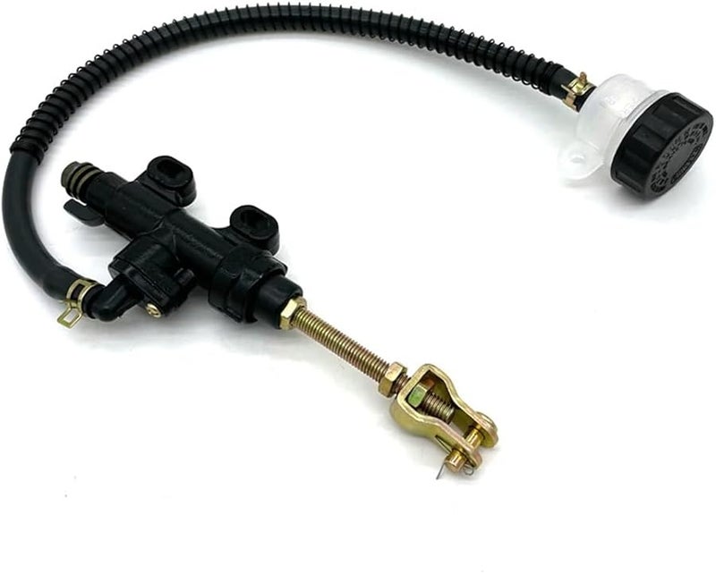 Black Rear Brake Master Cylinder Pump Hydraulic Foot Pedal Compatible with ATV Motorcycle - Image 5