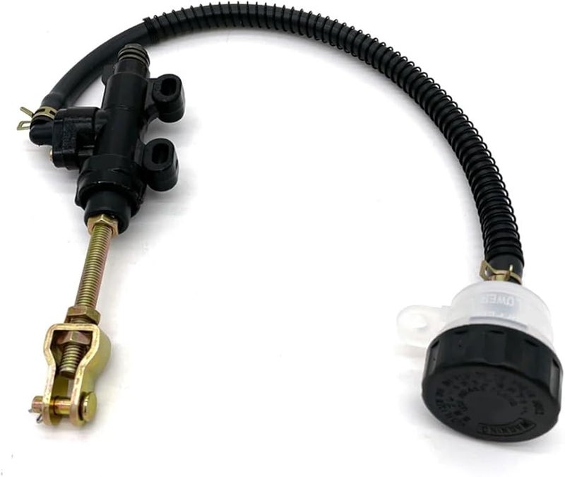 Black Rear Brake Master Cylinder Pump Hydraulic Foot Pedal Compatible with ATV Motorcycle - Image 4