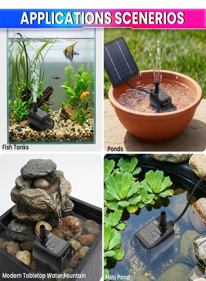 amiciFlo Mini Submersible Pump 10W, 12V DC Brush-Less, BLDC Motor with 400L/H Flow Rate and 4m Lift for Fish Tank, Solar Fountain, etc. Adjustable Flow with LED Lights - Image 5