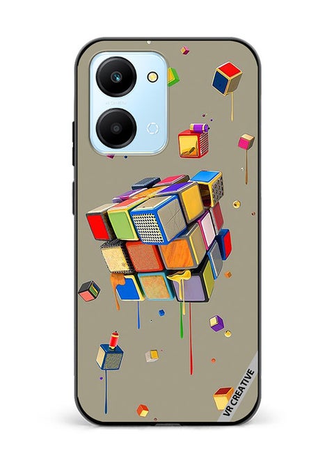 Protective Case Cover For Honor Play7T Dice Design Multicolour