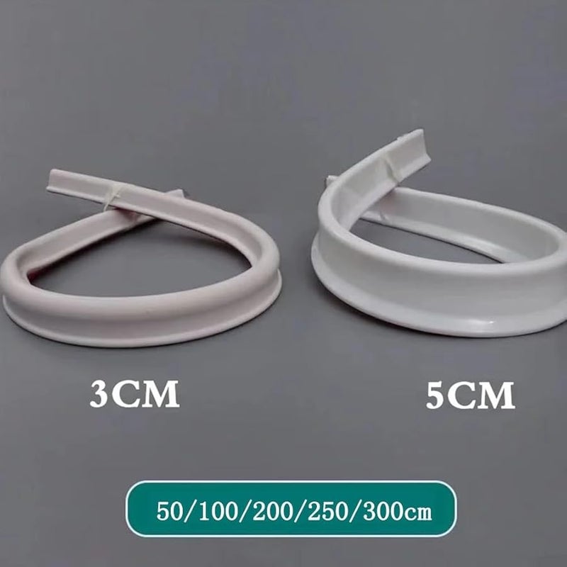 White Grey Waterproof Bathroom Strip 30mm Height Reliable Water Blocking 200cm - Image 3