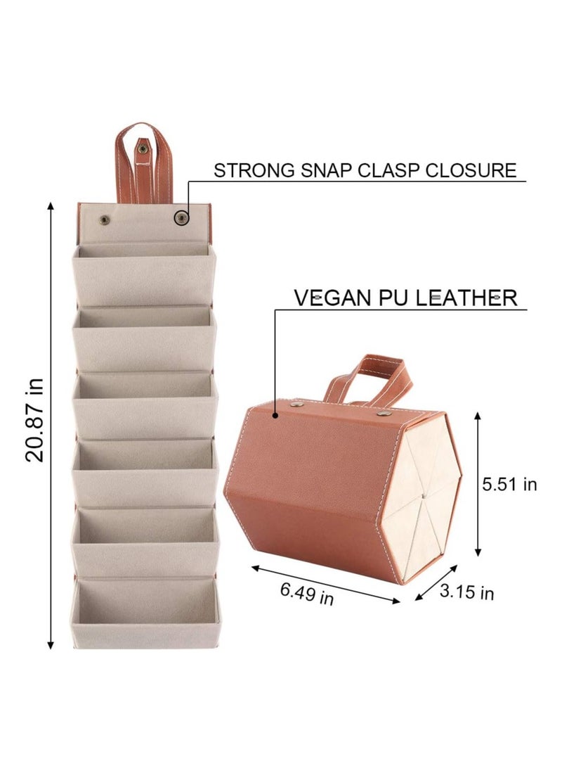 Generic - Foldable Sunglasses Eyeglasses Organizer Case with 6 Slots, Hanging Container for Sunglasses and Accessories - Image 1