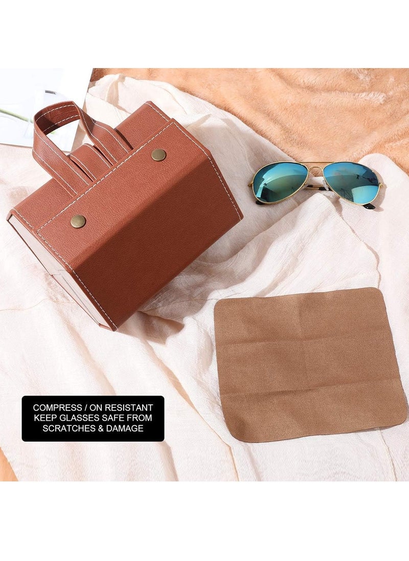 Generic - Foldable Sunglasses Eyeglasses Organizer Case with 6 Slots, Hanging Container for Sunglasses and Accessories - Image 1
