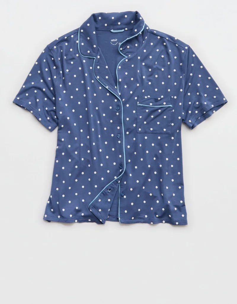 Aerie  Aerie Real Soft® Short Sleeve Pajama Shirt for Women | Best Price UAE