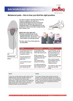 Pedag Pedag Drop Leather metatarsal Arch pad/Soft met pad, Size Large  - Image 5