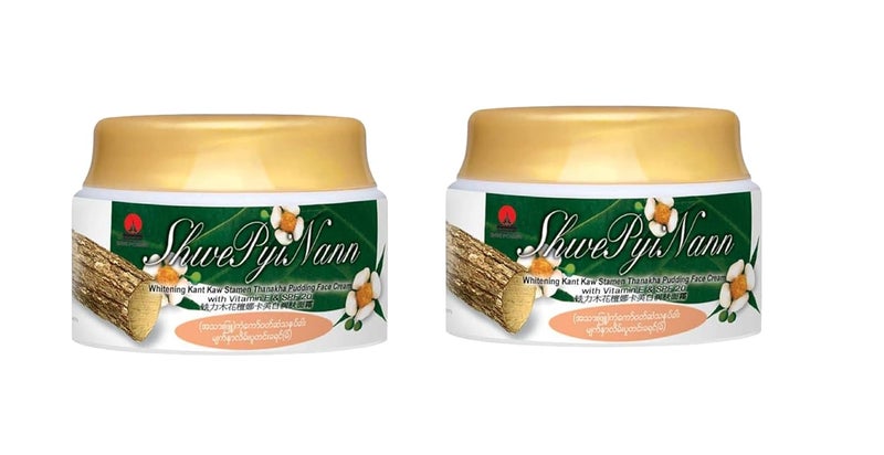 Hani Po Shwe Pyi Nann Whitening Thanakha Pudding Face Cream with Vitamin E SPF 20 Pack of 2  MyanmarKant Kaw stamenNatural Moisturizing sunblock for women  Natural cleansing for women  girl men  adults  Cream for women  girls  facial cream  body cream for women  girls - Image 1