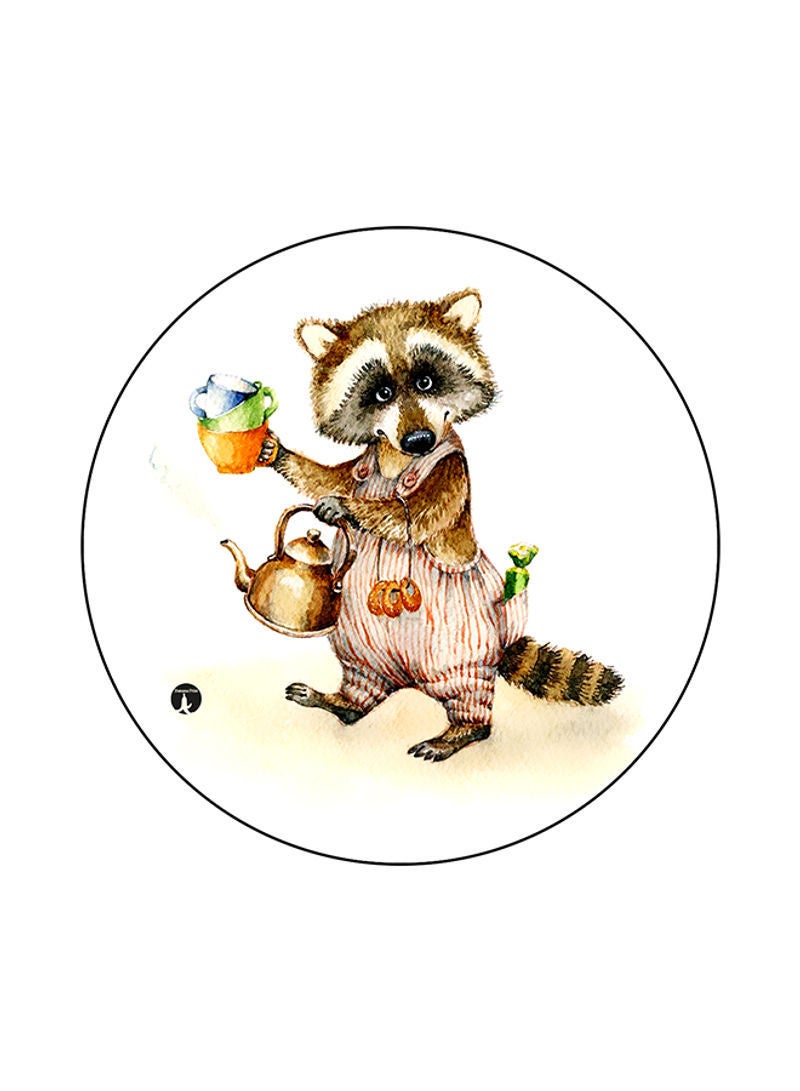 RKN A Raccoon Mouse Pad White