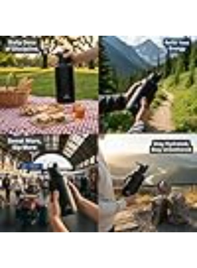 Speedex Vacuum Insulated Stainless Steel Water Bottle 2 Litre (2000ml / 2L / 2 Ltr) with 2-in-1 Lid (Straw & Spout), Hot & Cold Leakproof Thermosteel Travel Flask for Gym & Outdoor (Black) - Image 5
