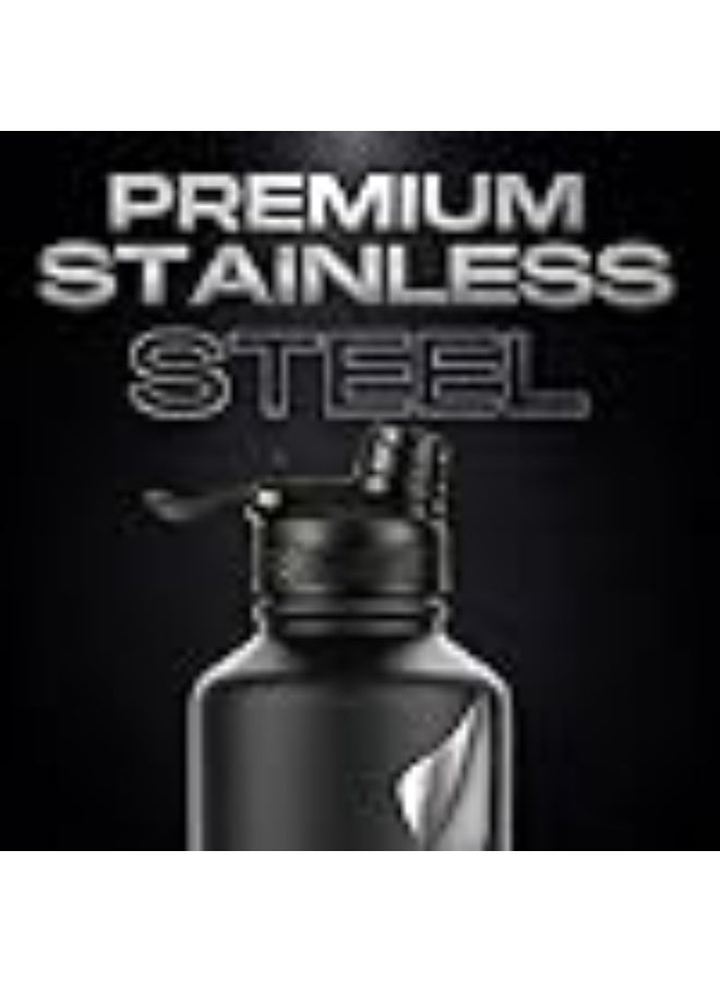 Speedex Vacuum Insulated Stainless Steel Water Bottle 2 Litre (2000ml / 2L / 2 Ltr) with 2-in-1 Lid (Straw & Spout), Hot & Cold Leakproof Thermosteel Travel Flask for Gym & Outdoor (Black) - Image 4