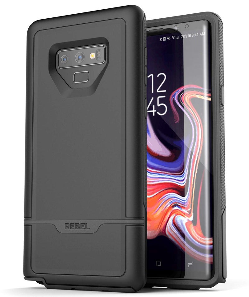 ENCASED Rebel Armor for Samsung Galaxy Note 9 Case MilSpec Impact Protection Black - Image 2