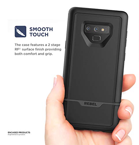 ENCASED Rebel Armor for Samsung Galaxy Note 9 Case MilSpec Impact Protection Black - Image 3