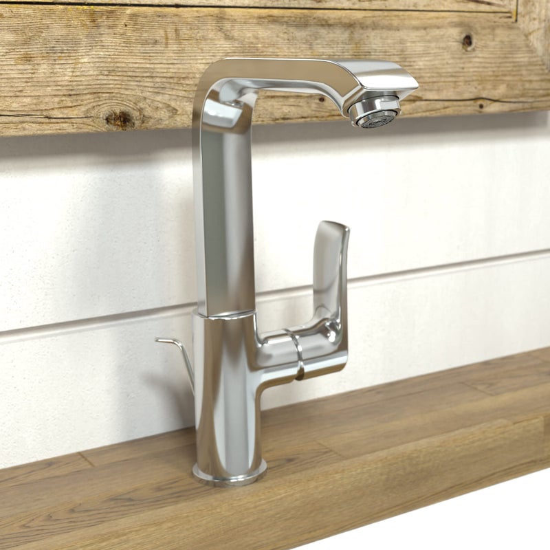 hansgrohe Metris Modern Upgrade Easy Install 1-Handle 1 10-inch Tall Bathroom Sink Faucet in Chrome, 31087001,Small - Image 2