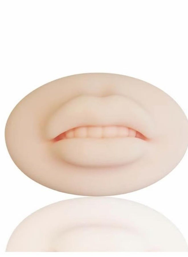 Generic 3D Lips Practice Silicone Skin Permanent Makeup Fake Skin Lips, Tattoo Practice Fake Lips Microblading Practice Skin, for Beginners Tattoo Artists Cosmetic Makeup Lips Training  - Image 1