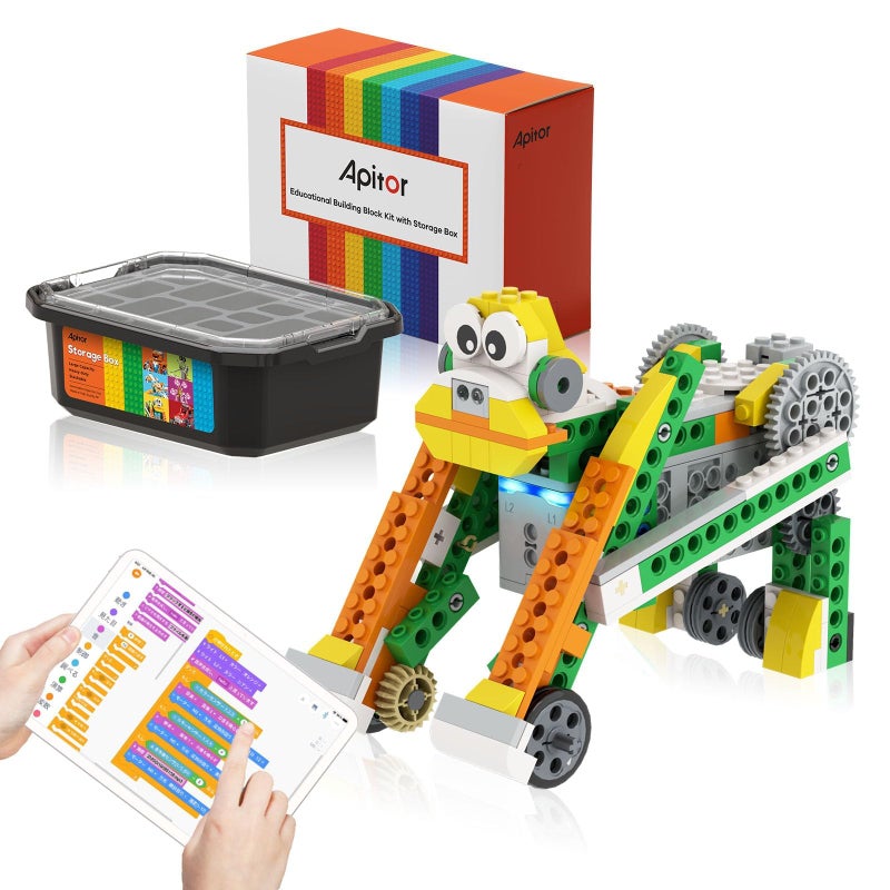 Apitor Robot Q Robot Building Kit 20in1 Programmable APP RC Car Robotics Coding Kit Includes Large Storage Organizer with Sorting Plate STEM Birthday Gifts for Boys Girls Kids Aged 612 - Image 3