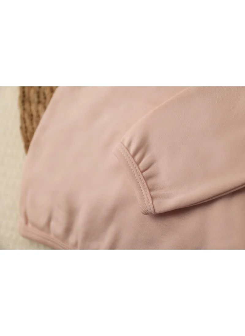 Sheer Hugs Sheer Hugs Casual Full Sleeve Top for Girls, Plain Peach