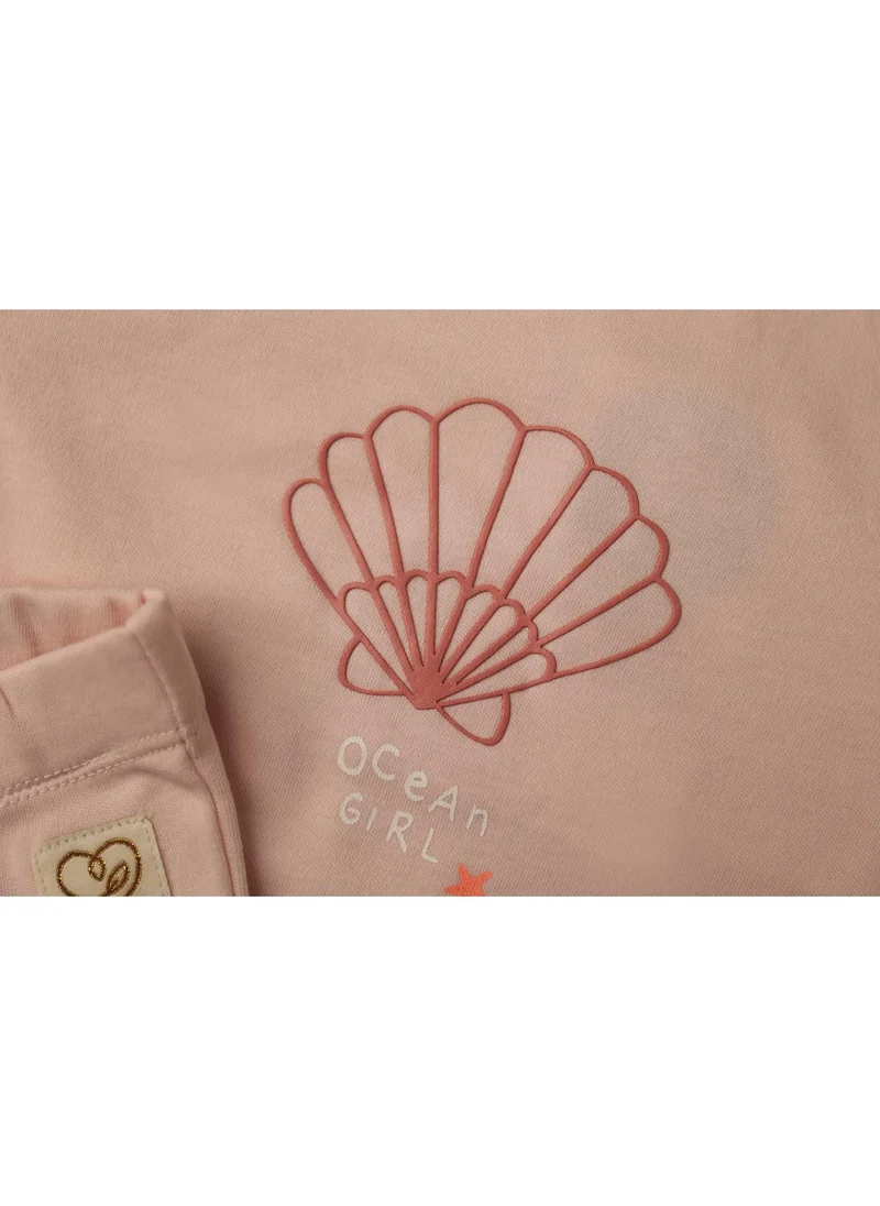 شير هاجز بلوزة كاجوال بأكمام طويلة للبنات من شير هاجز، خوخي سادة