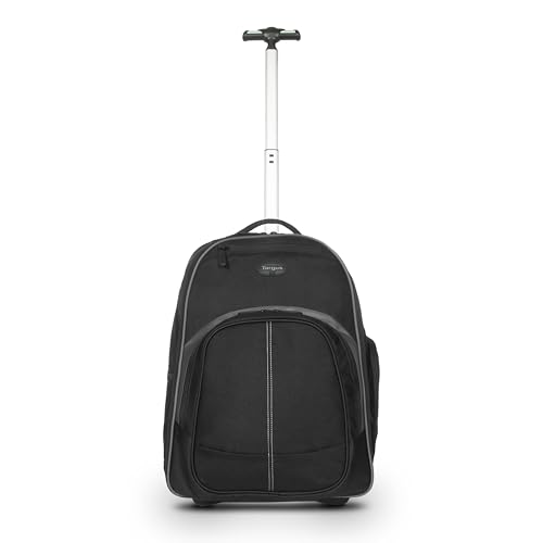 Targus 16 Inch Compact Rolling Backpack Black Wheeled Travel Bag Fits Laptops Up to 16 - Image 1