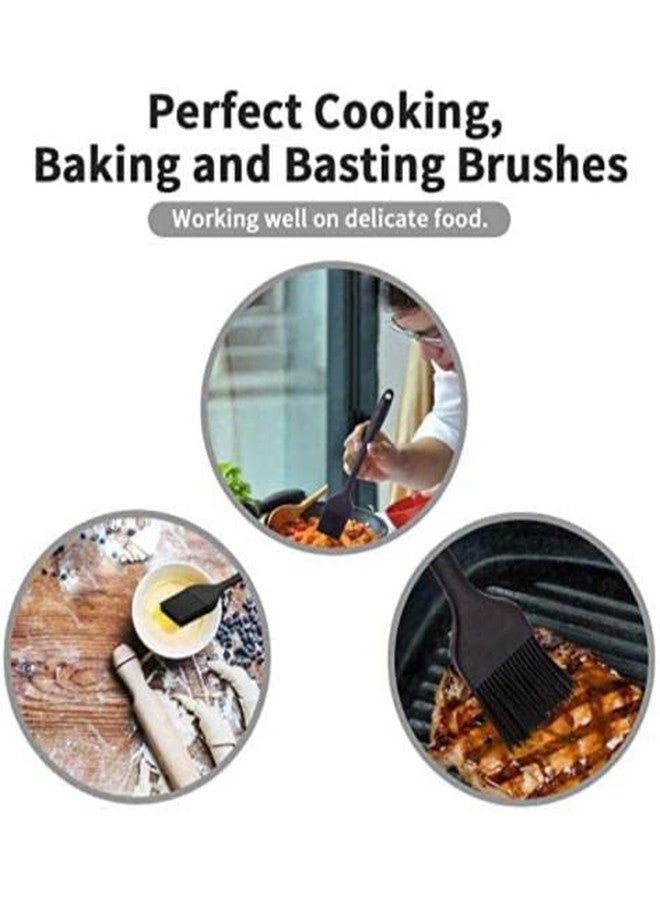 CELLEBII Silicone Basting Brush Silicone Bristles for BBQ Grilling Pastry Turkey Baster Oil Brush for Kitchen Cooking & Baking BPA Free- Multicolour - Image 3
