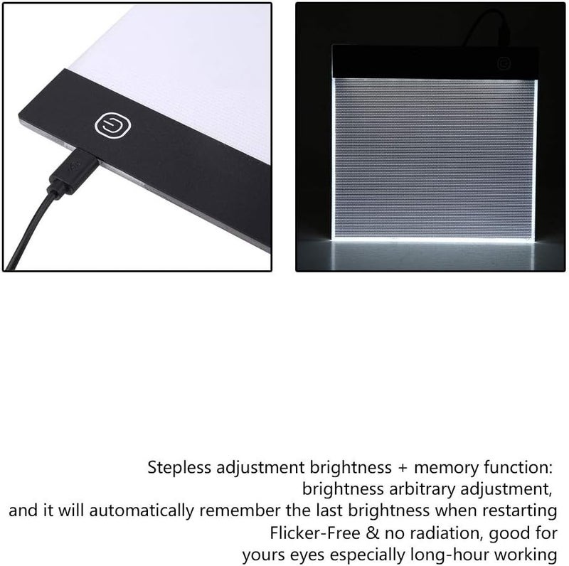 كلاراكو لوحة تتبع إضاءة LED Artcraft من Klarako، صندوق إضاءة LED محمول مقاس 7.5 × 7.1 بوصة، لوحة تتبع رسم LED محمولة للبث المباشر للرسم للرسوم المتحركة - Image 4