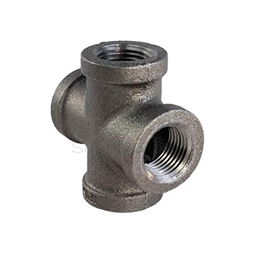SUPPLYGIANT SUPPLY GIANT CNDS0300 Black Malleable Cross Fitting, 1", 1 - Image 2