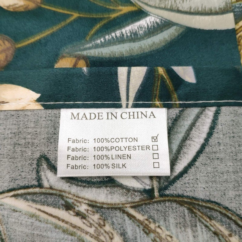 FADFAY 800 Thread Count 100% Egyptian Cotton Elegant Peony Print Pillowcases (King Size 20× 36 inch, Teal) - Image 5