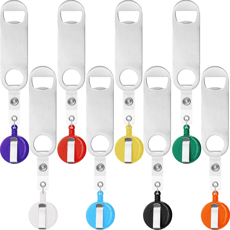 Zonon Zonon 16 Pcs Retractable Bottle Opener Flat Beer Opener with Belt Clip for Bartenders Bottle Opener for Waiter Can Wine Bar Restaurant Kitchen Party 