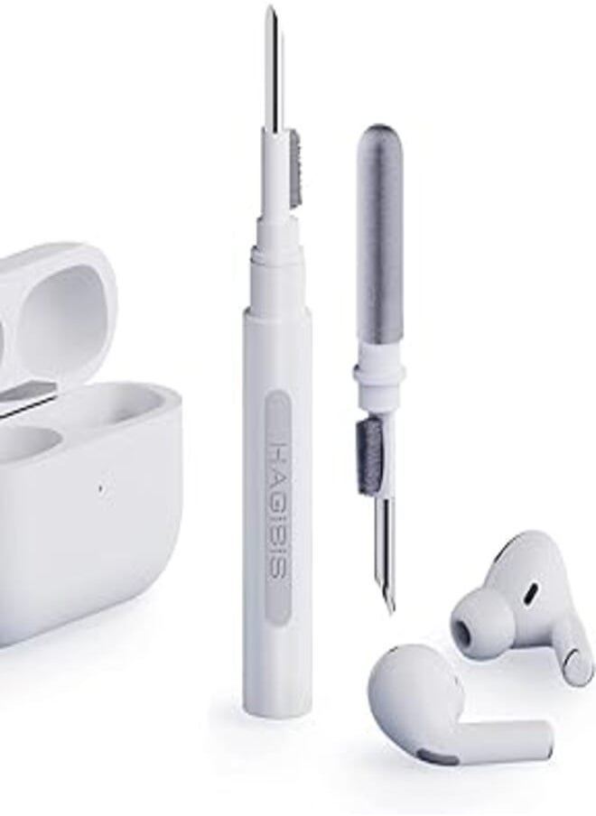 Hagibis - Multi-Function Cleaning Pen With Soft Brush And Cleaning Tools For Huawei Samsung MI Earbuds/Airpods Pro - White - Image 1