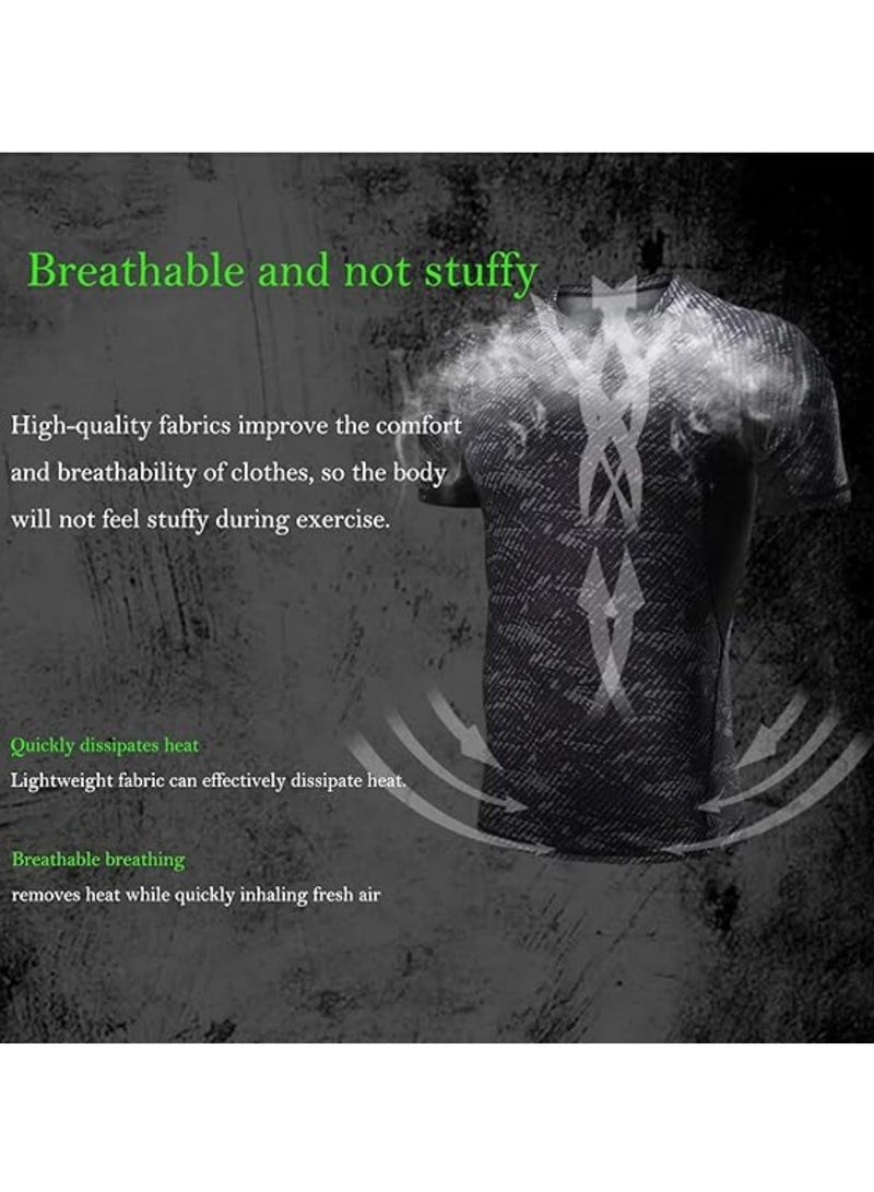 Men Compression Workout Suit Tights Shorts Workout Fitness Tracksiuts Sportswear Sets Outdoor Running Compression Suit - Image 4