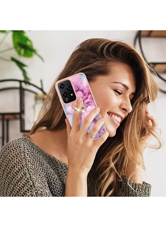 زبون جراب لهاتف Honor 200 Lite Global Electric Marble IMD مزدوج الجوانب مع حلقة - Image 5