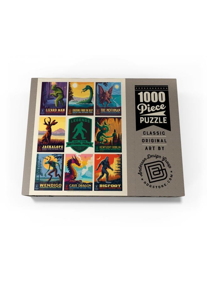 MyPuzzle.com Legends of The National Parks: Multi-Image Print - Edition 1, Vintage Poster - Premium 1000 Piece Jigsaw Puzzle for Adults - Image 4