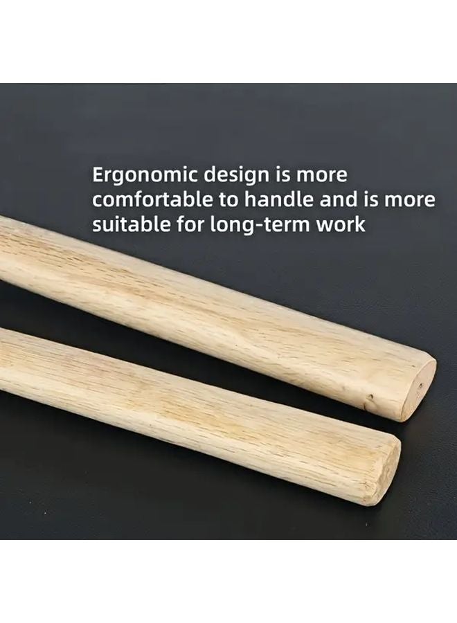 14.6 Inch Ergonomic Wooden Handle Unfinished Comfortable Grip for Woodworking Metalworking Home Decor - Image 3