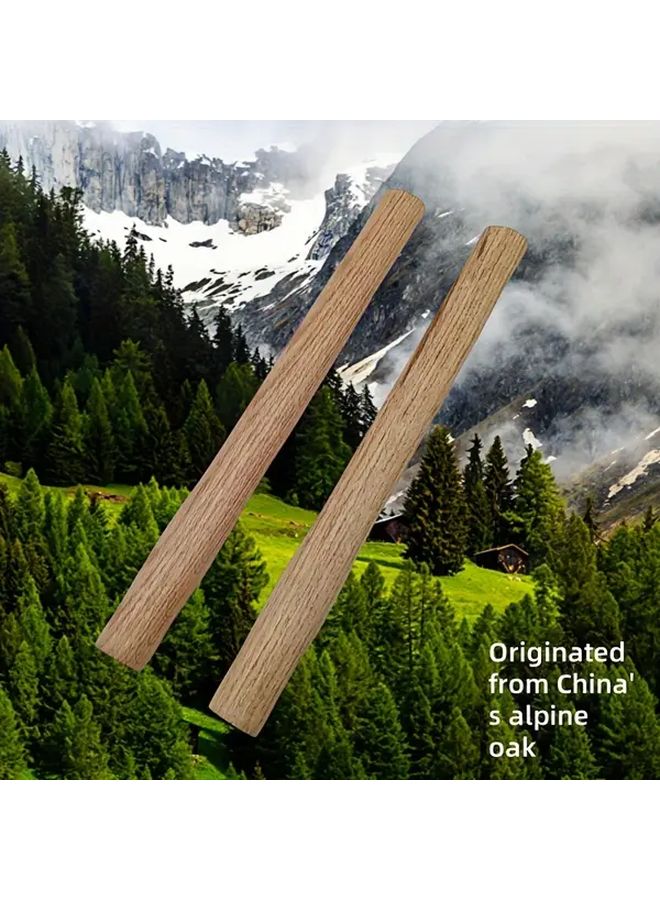 14.6 Inch Ergonomic Wooden Handle Unfinished Comfortable Grip for Woodworking Metalworking Home Decor - Image 5