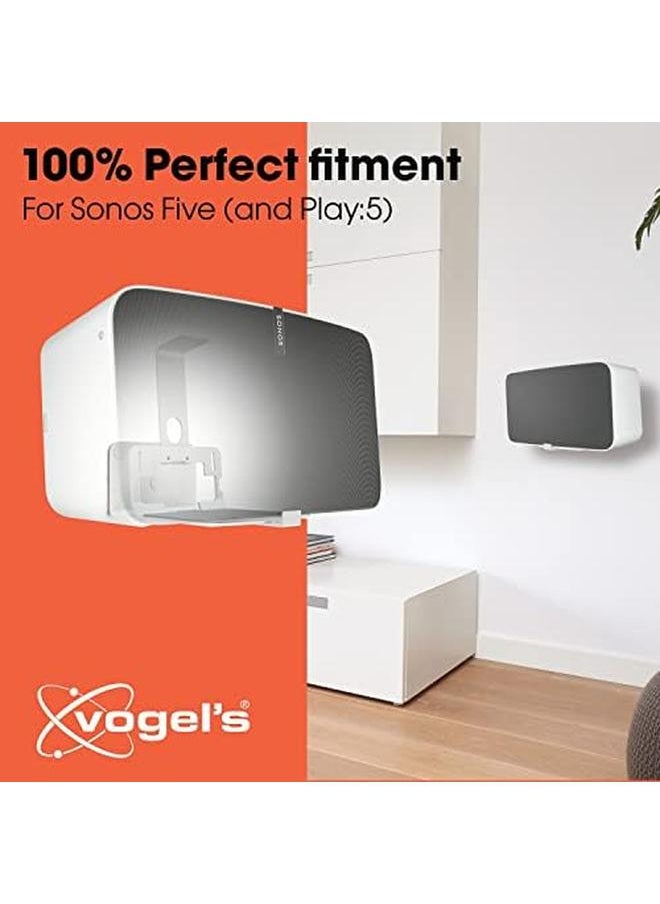 Vogel's - Speaker Wall Mount Universal And For Sonos Play Sound 3205 W For Play 5 Denon Heos 5 And 7 And Other Speakers White Single Mount - Image 1